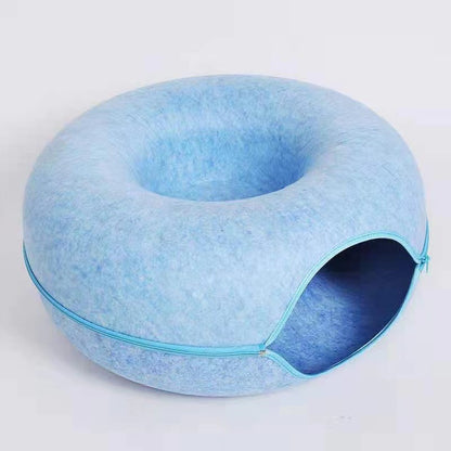Felt Donut Cat Bed