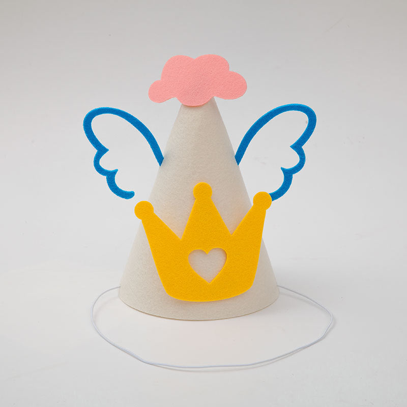 Felt hat children's birthday non-woven hat party yellow crown decorative hat diy crown props