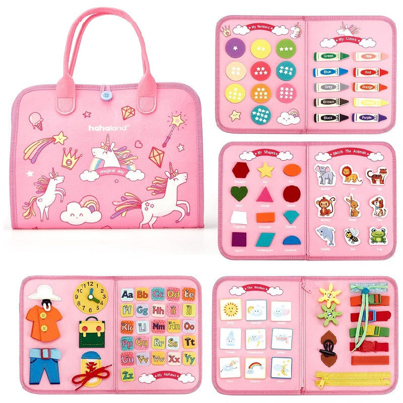 Felt Learning Board Busy Board children's Intellectual Learning Toys DIY Quiet Book