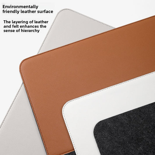Felt Leather Desk Pad