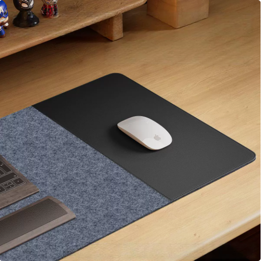 Felt Leather Desk Pad