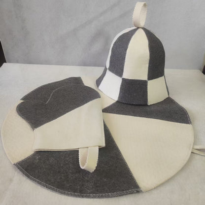 Felt sauna cap