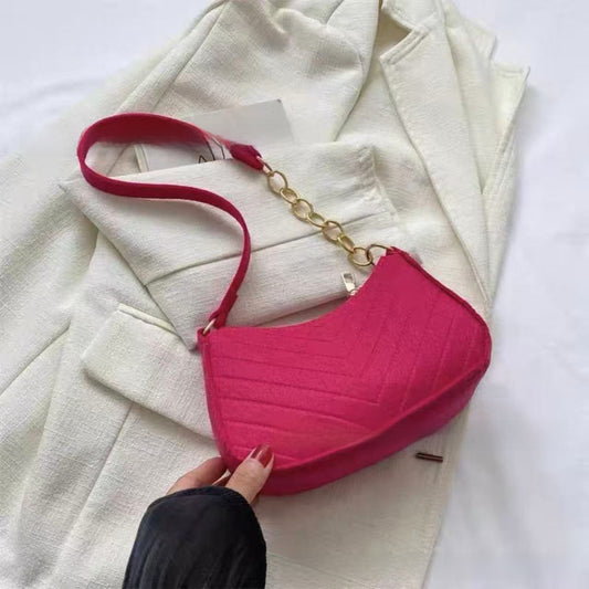 Felt Shoulder Bag for Women Casual Crossbody Purse