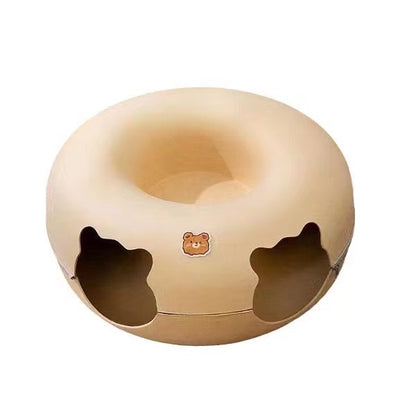 Felt Tunnel Cat Nest Semi-enclosed Donut Shape Cat Shelter