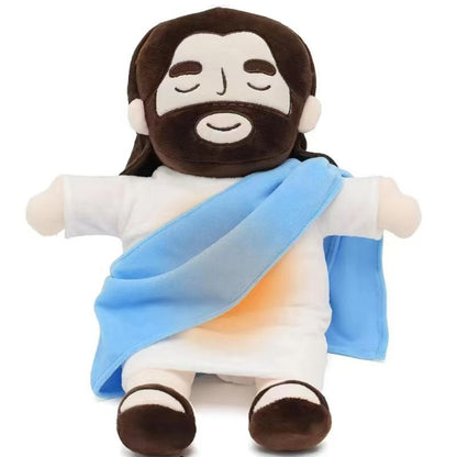 Female and male plush toys with hair