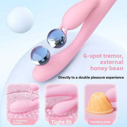 Female heated massage vibrating stick