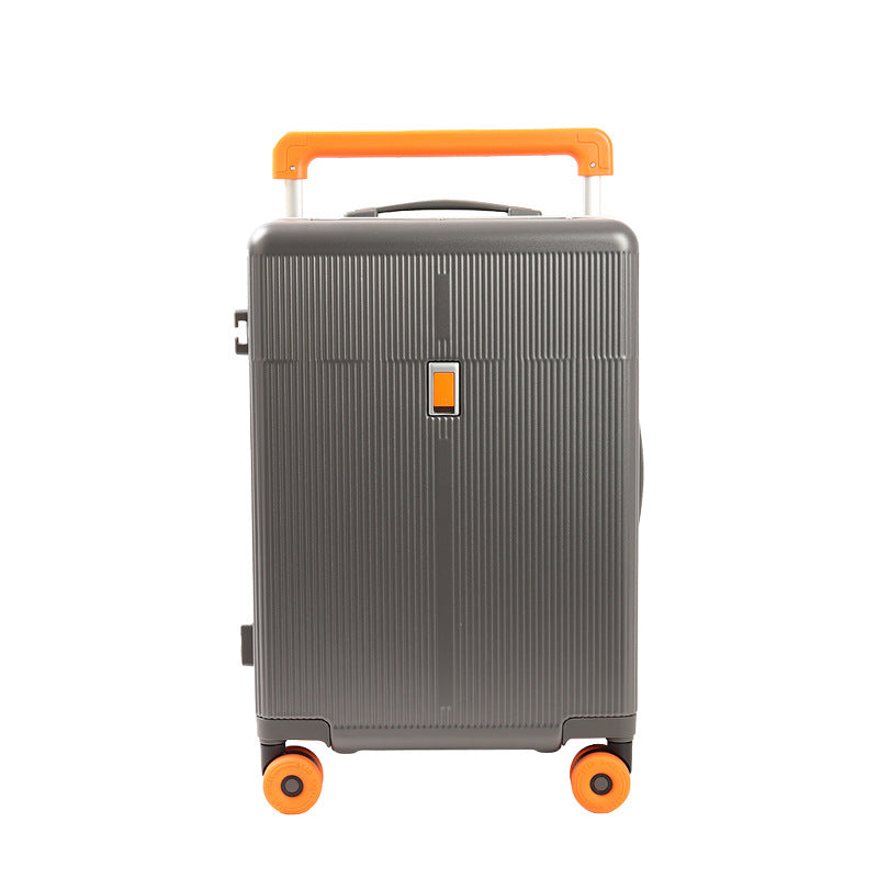 Female suitcase with swivel wheels and combination lock