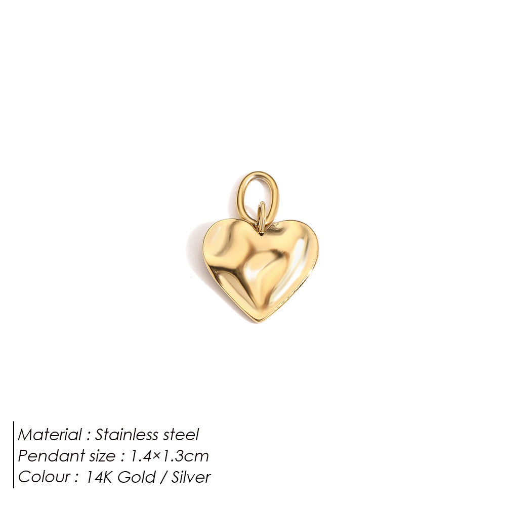 Stainless Steel Necklace Ring Earrings Set with Diamonds