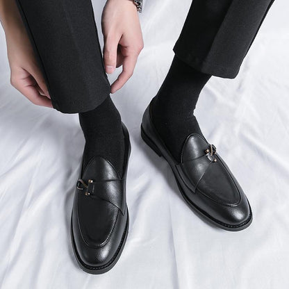 Men's Breathable Business Leather Loafers for Formal Style