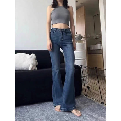 Buy Plus-Size Dark Blue Flared Jeans for Shorter Women Online