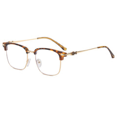 Gold leopard print anti-blue light