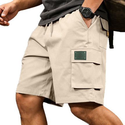 Buy Men’s Loose Elastic Casual Multi Pocket Shorts for Summer Wear