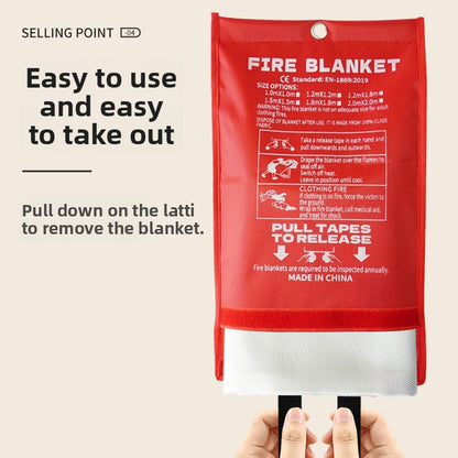Fiberglass fire blanket emergency self-rescue