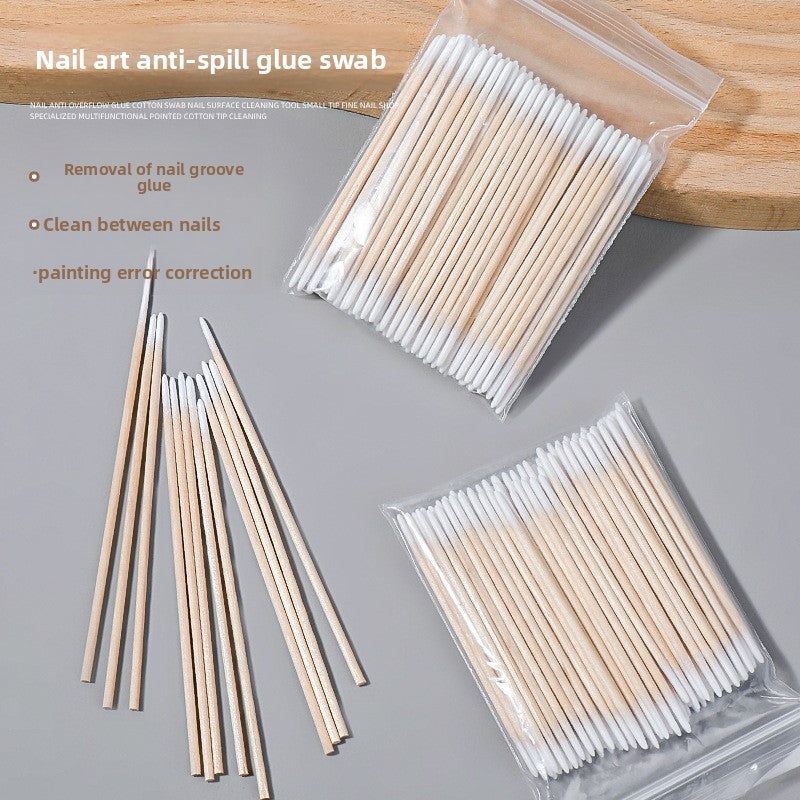 Fine-point cotton swab