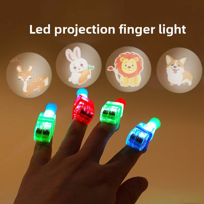 Finger light projection lamp