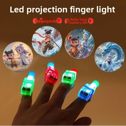 Finger light projection lamp
