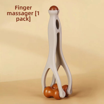 Finger Massager with Solid Wood Roller