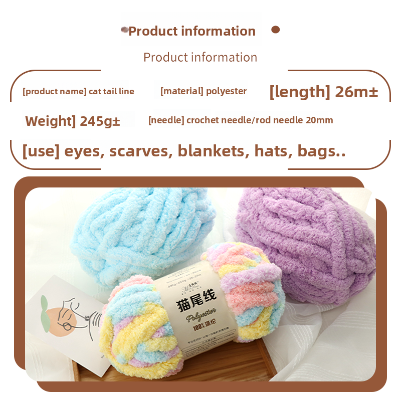 Finger Scarf Hand-Knitted DIY Yarn Ball for Beginners