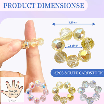 Finger Stress Relief Crystal Bead Ring