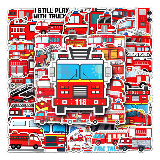 Fire engine graffiti stickers