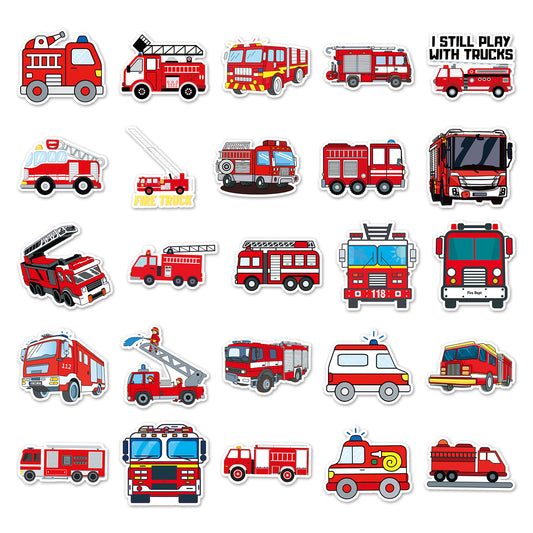 Fire engine graffiti stickers