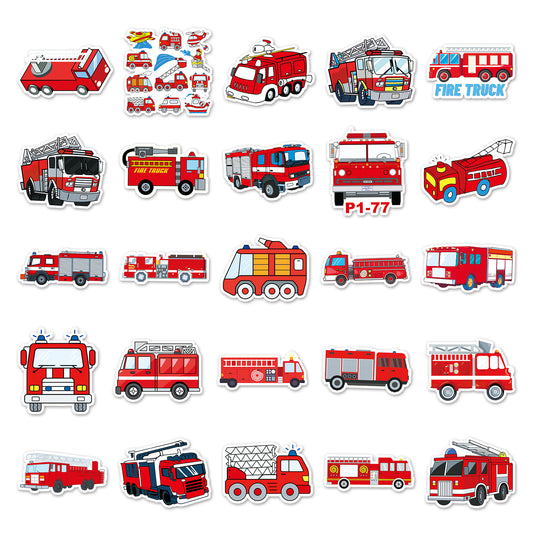 Fire engine graffiti stickers
