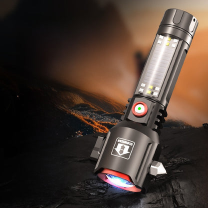Fire safety hammer flashlight