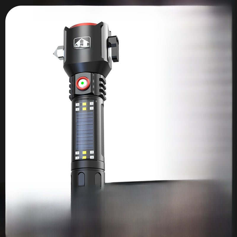 Fire safety hammer flashlight