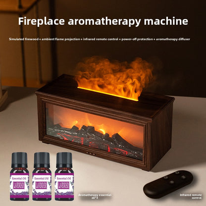 Fireplace flame aroma diffuser