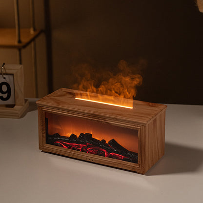 Fireplace flame aroma diffuser