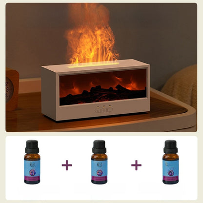 Fireplace Flame Aroma Diffuser with Remote Control and Humidifier
