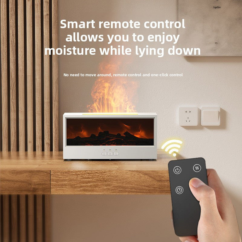 Fireplace Flame Aroma Diffuser with Remote Control and Humidifier