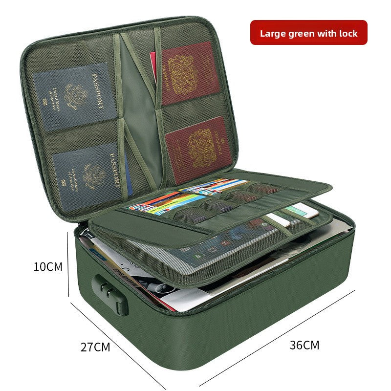 Fireproof Waterproof Document Storage Bag with Lock