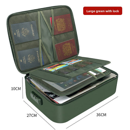 Fireproof Waterproof Document Storage Bag with Lock