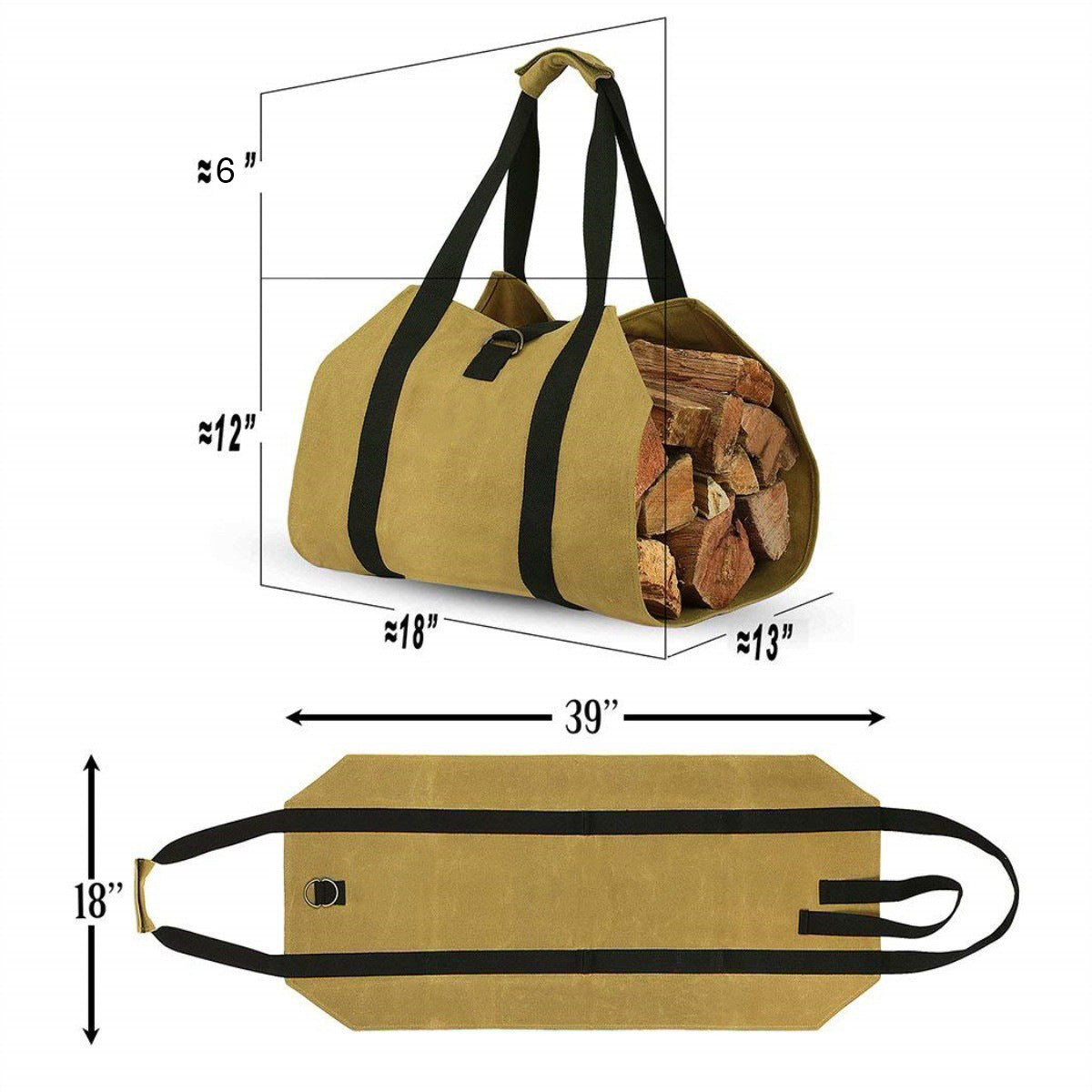 firewood storage bag
