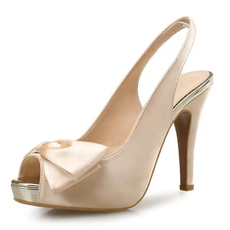 Fish-mouth high-heeled sandals