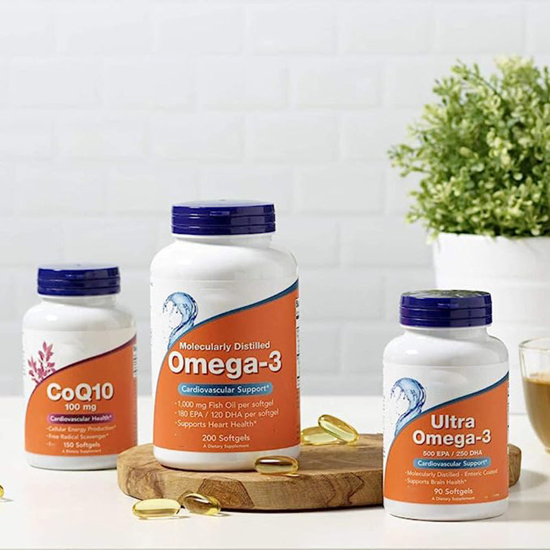Fish Oil Softgel Capsules Omega-3 Supplement