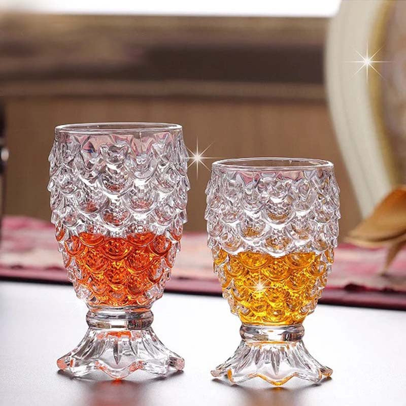 Fish scale glass cup