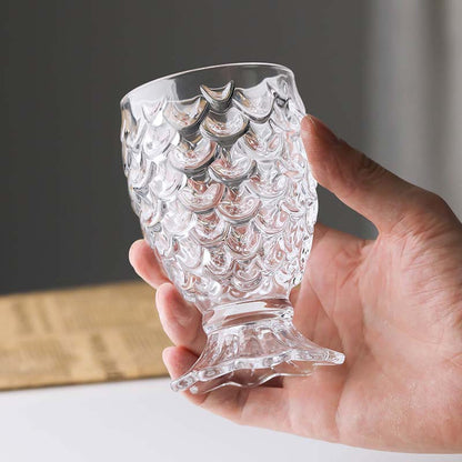 Fish scale glass cup