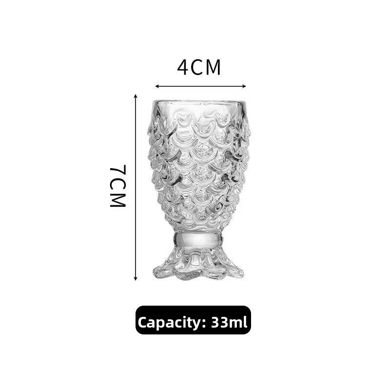 Fish scale glass cup