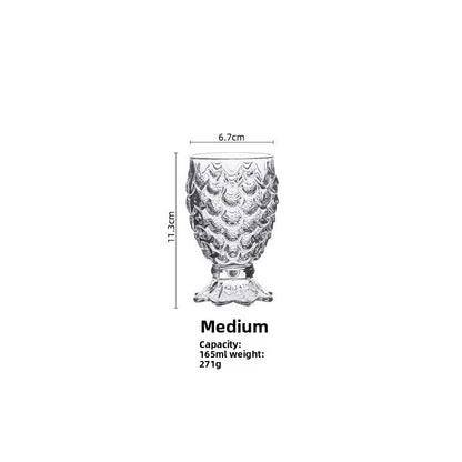 Fish scale glass cup