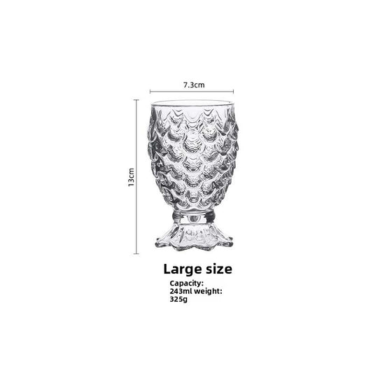 Fish scale glass cup