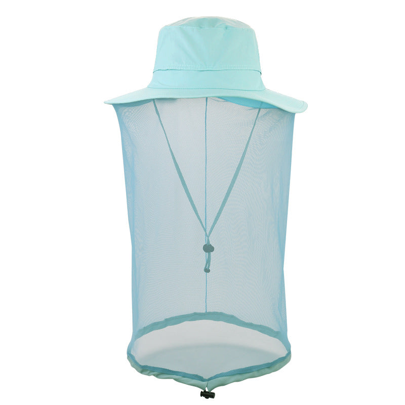 Fisherman's hat with netting for insect protection