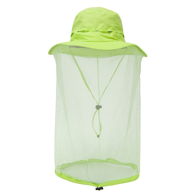Fisherman's hat with netting for insect protection