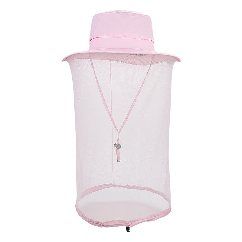 Fisherman's hat with netting for insect protection