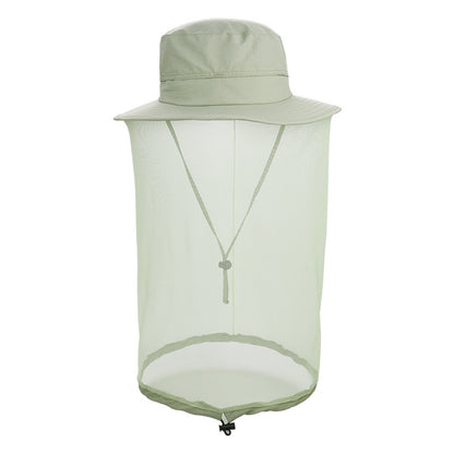 Fisherman's hat with netting for insect protection