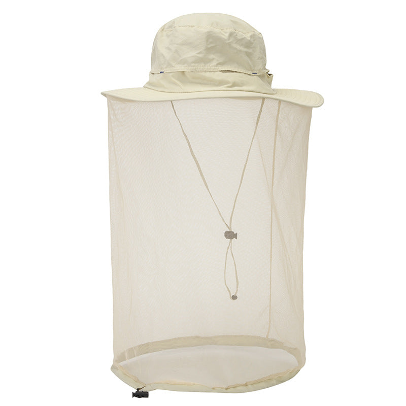 Fisherman's hat with netting for insect protection