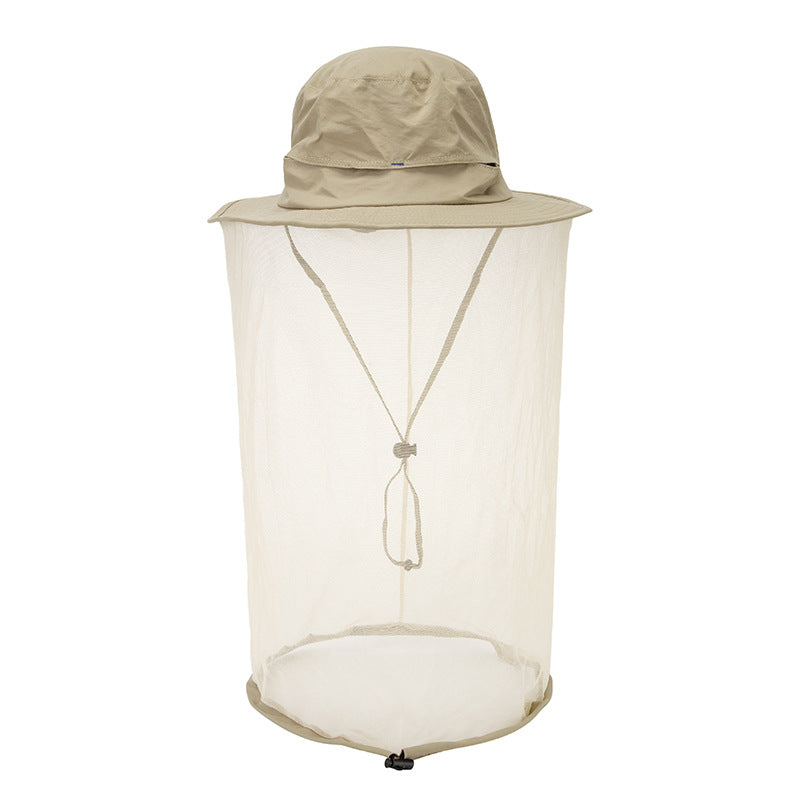 Fisherman's hat with netting for insect protection