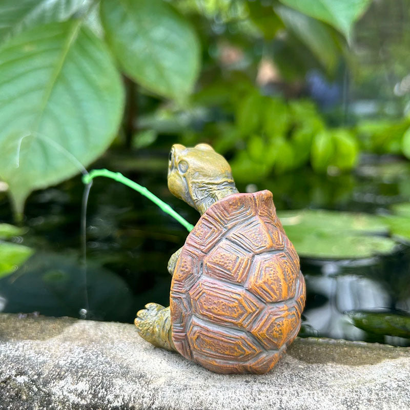 Fishing Turtle Garden Decoration Ornament
