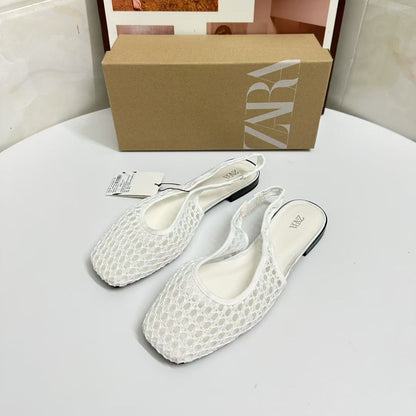 Fishnet Toe-Toe Sandals